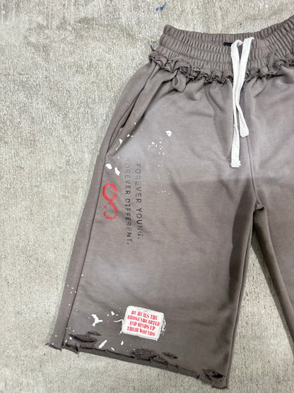 “FOREVER” 3/4 Shorts Gray