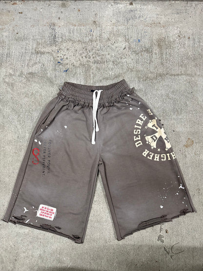 “FOREVER” 3/4 Shorts Gray