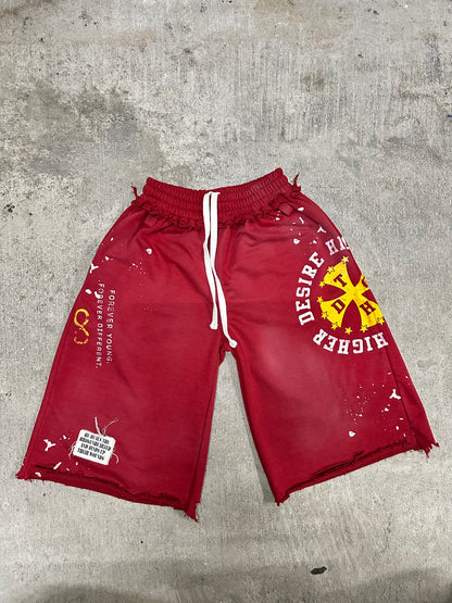 “FOREVER” 3/4 Shorts Maroon