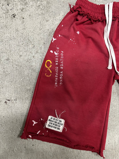 “FOREVER” 3/4 Shorts Maroon