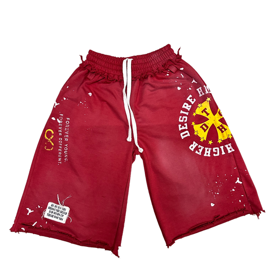 “FOREVER” 3/4 Shorts Maroon