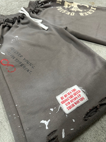 “FOREVER” 3/4 Shorts Gray