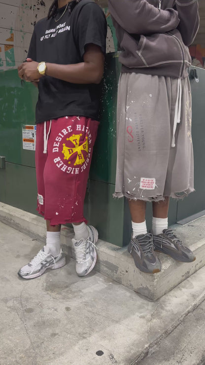 “FOREVER” 3/4 Shorts Gray